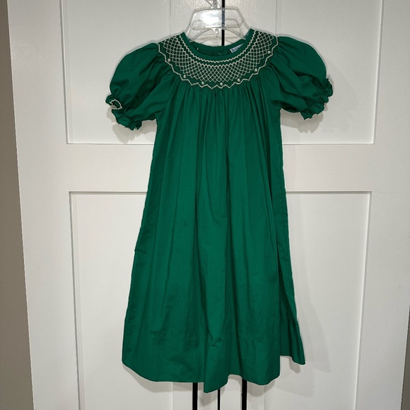 Banbury Cross New Orleans Kelly Green smocked dress size 5 - Picture 1 of 4